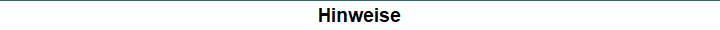 Hinweise