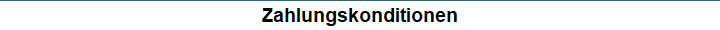 Zahlungskonditionen